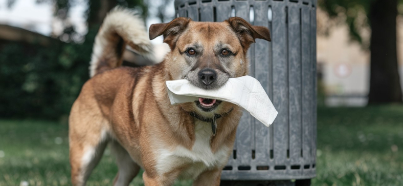 Why Does My Dog Like to Eat Sanitary Napkins from the Trash?